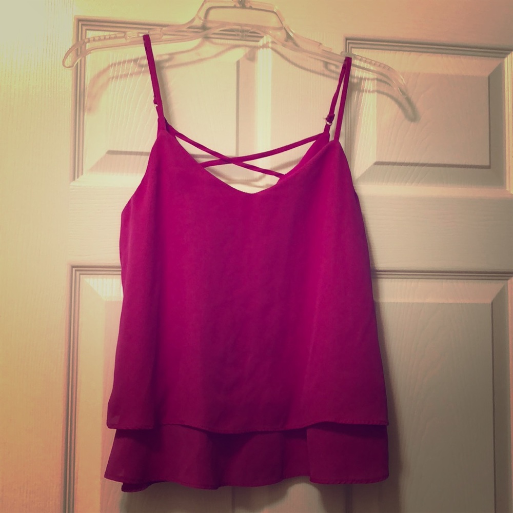 Pink strappy top 💕